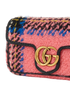 Tweed Mini Marmont, &pound;595, Handbags, Blue/Pink, Fabric/Leather/Tweed, Other view